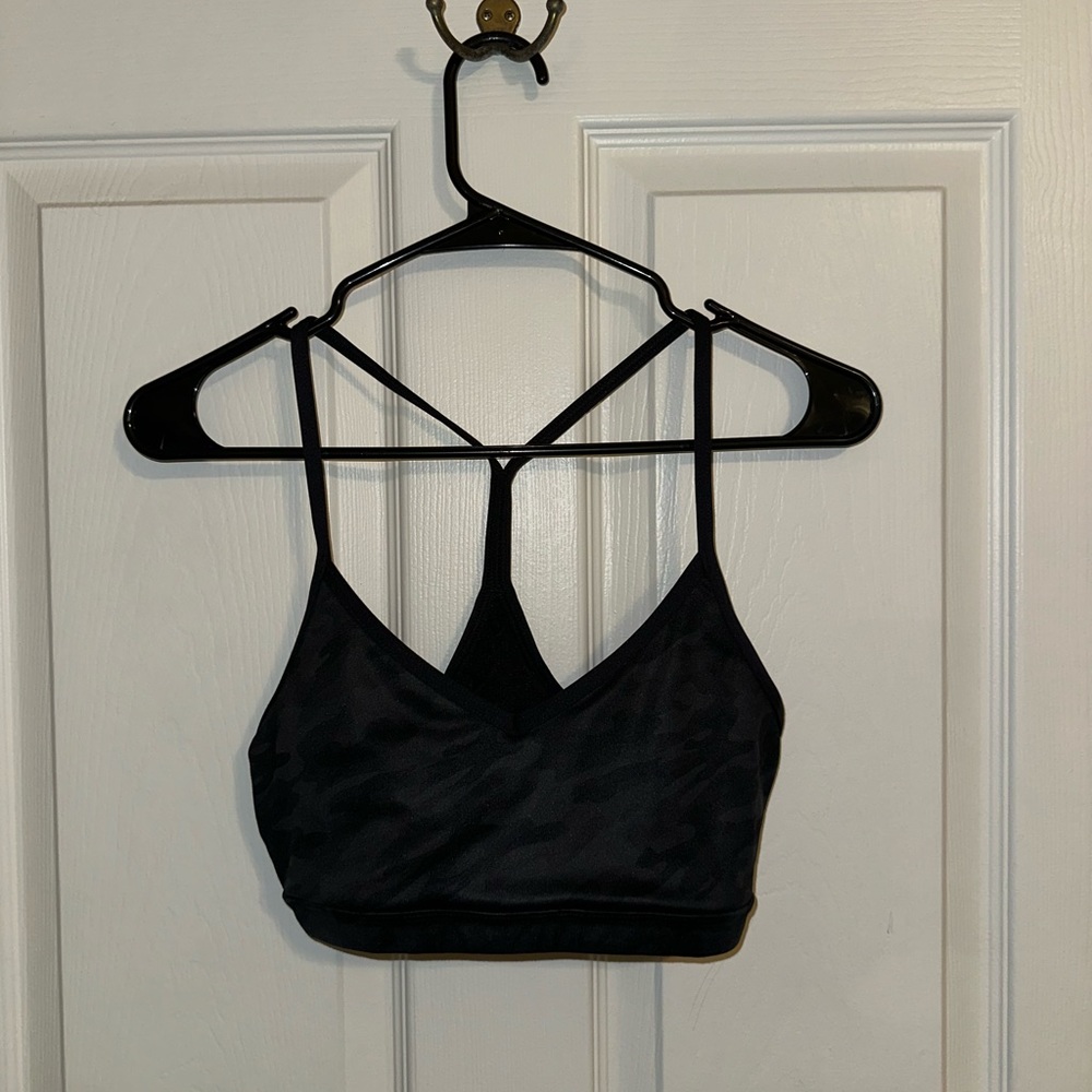 TYR black camo sports bra